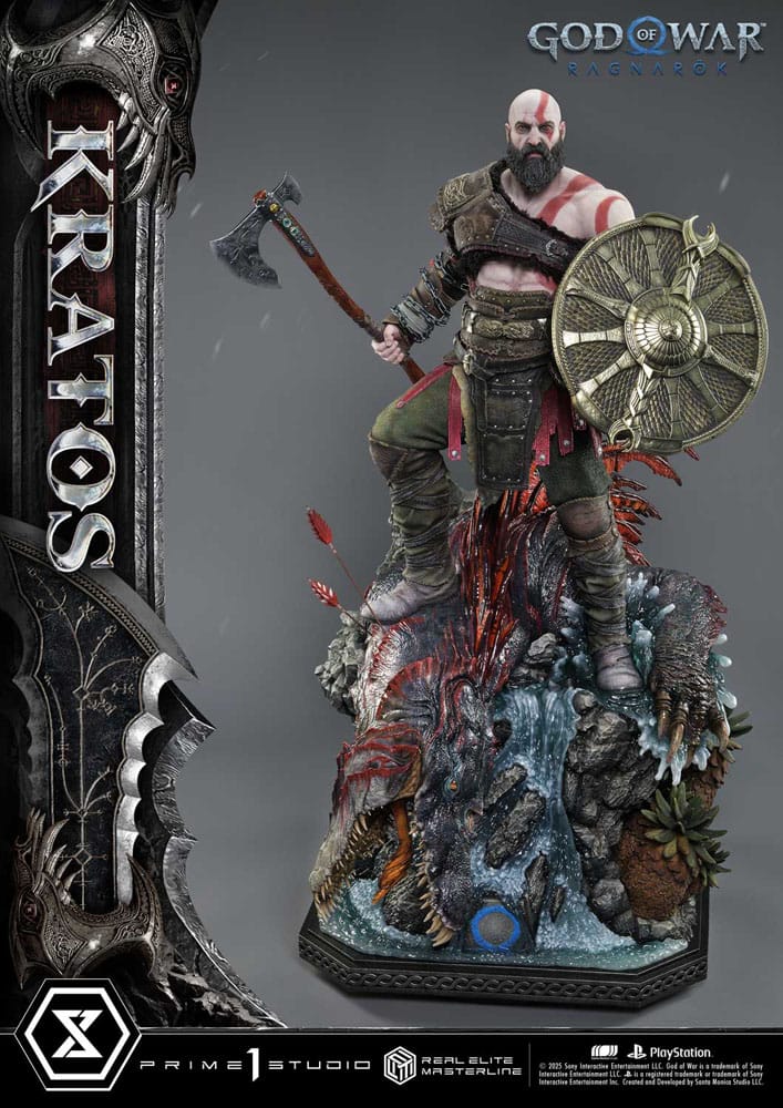 God of War: Ragnarok Real Elite Masterline Series Statue 1/3 Kratos Ultimate Version 95 cm