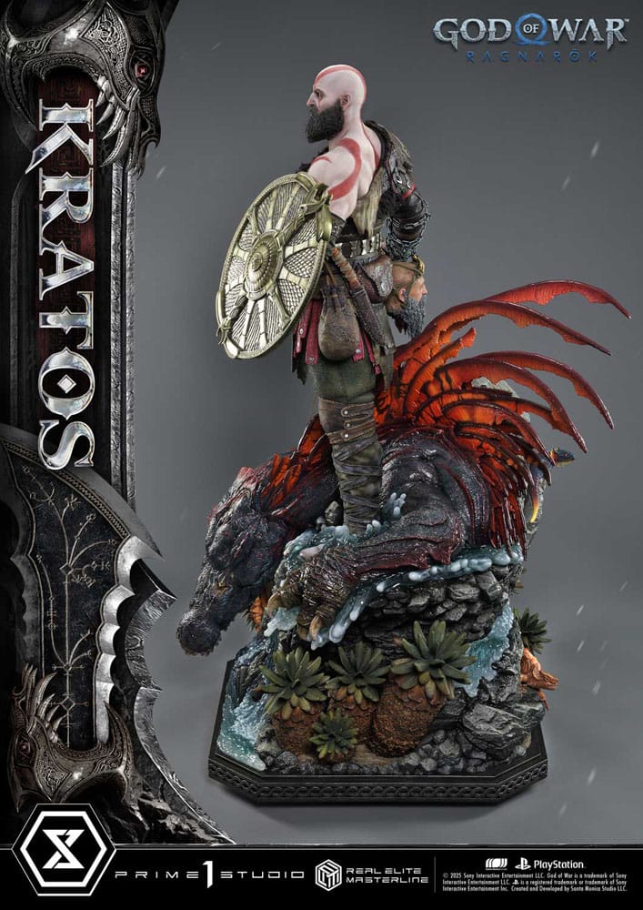 God of War: Ragnarok Real Elite Masterline Series Statue 1/3 Kratos Ultimate Version 95 cm