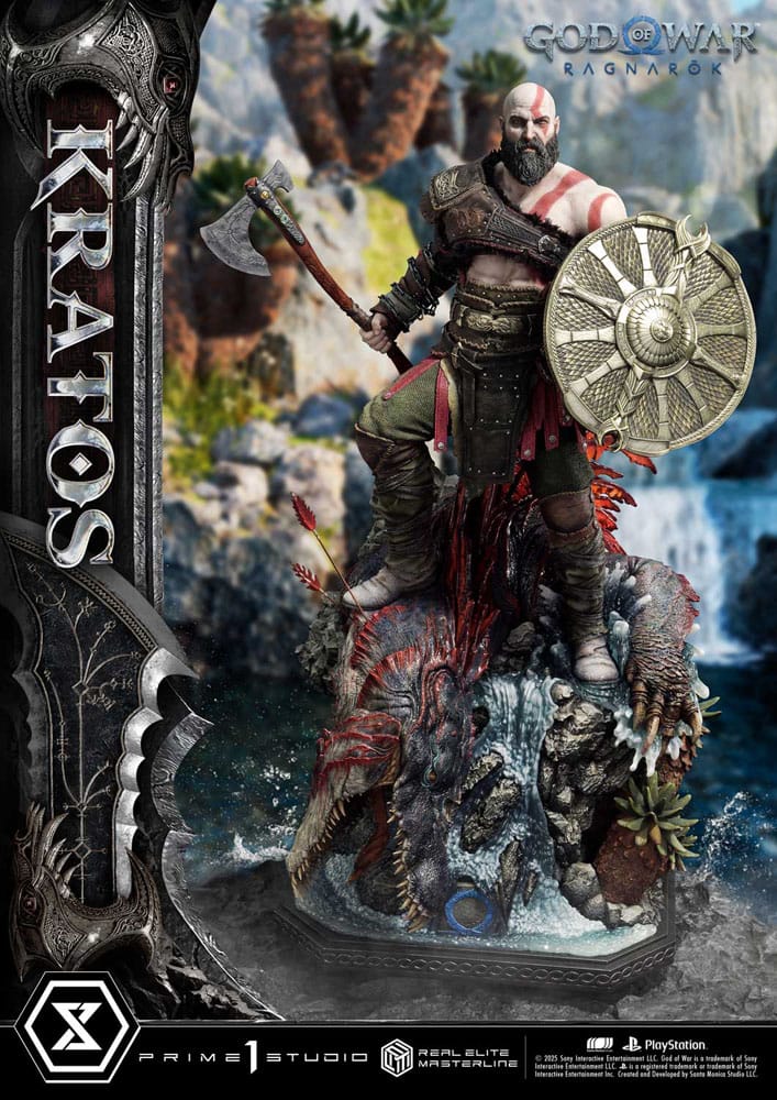 God of War: Ragnarok Real Elite Masterline Series Statue 1/3 Kratos Ultimate Bonus Version 95 cm