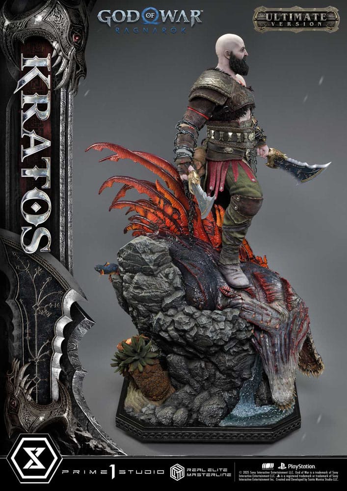 God of War: Ragnarok Real Elite Masterline Series Statue 1/3 Kratos Ultimate Bonus Version 95 cm