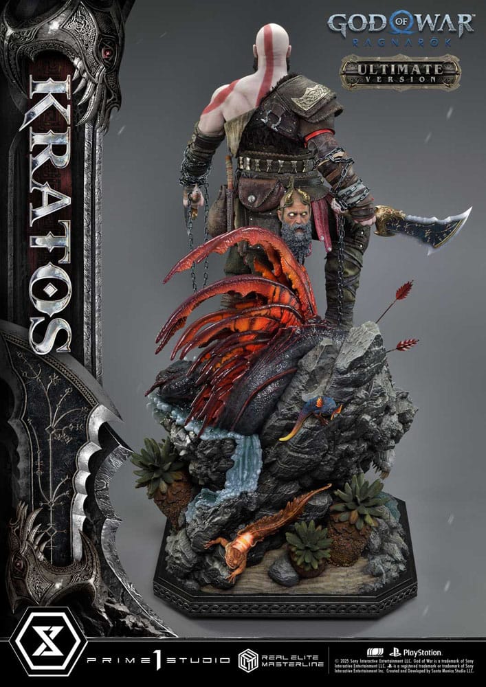 God of War: Ragnarok Real Elite Masterline Series Statue 1/3 Kratos Ultimate Bonus Version 95 cm