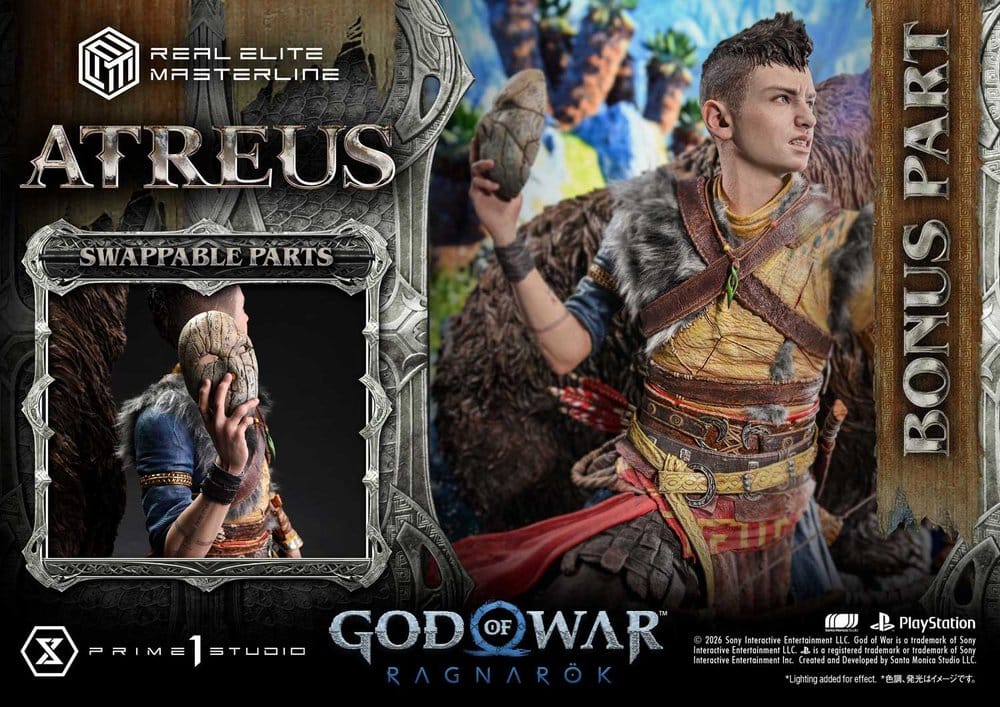 God of War: Ragnarok Real Elite Masterline Statue 1/3 Atreus DX Bonus Version 96 cm