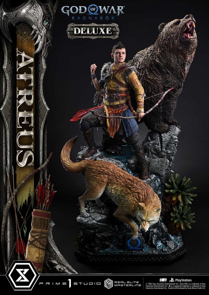 God of War: Ragnarok Real Elite Masterline Statue 1/3 Atreus DX Bonus Version 96 cm