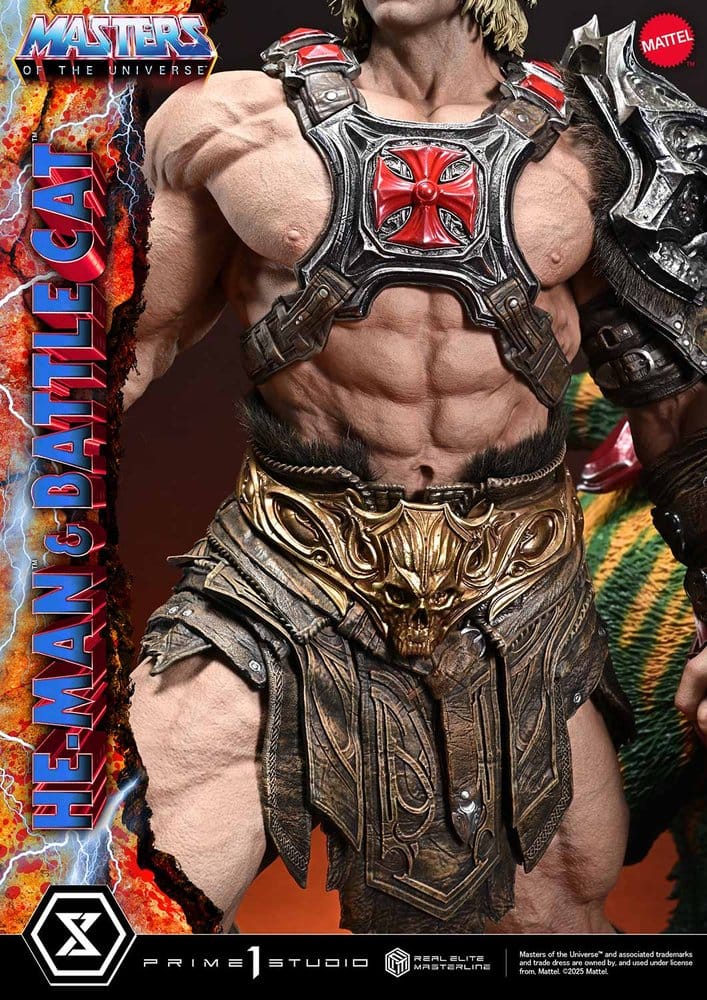 Masters of the Universe Real Elite Masterline Series Statue 1/4 He-Man & Battle Cat 86 cm