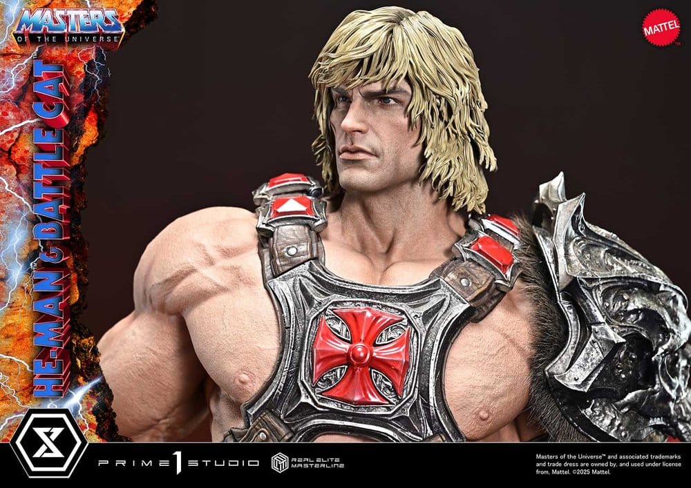 Masters of the Universe Real Elite Masterline Series Statue 1/4 He-Man & Battle Cat 86 cm