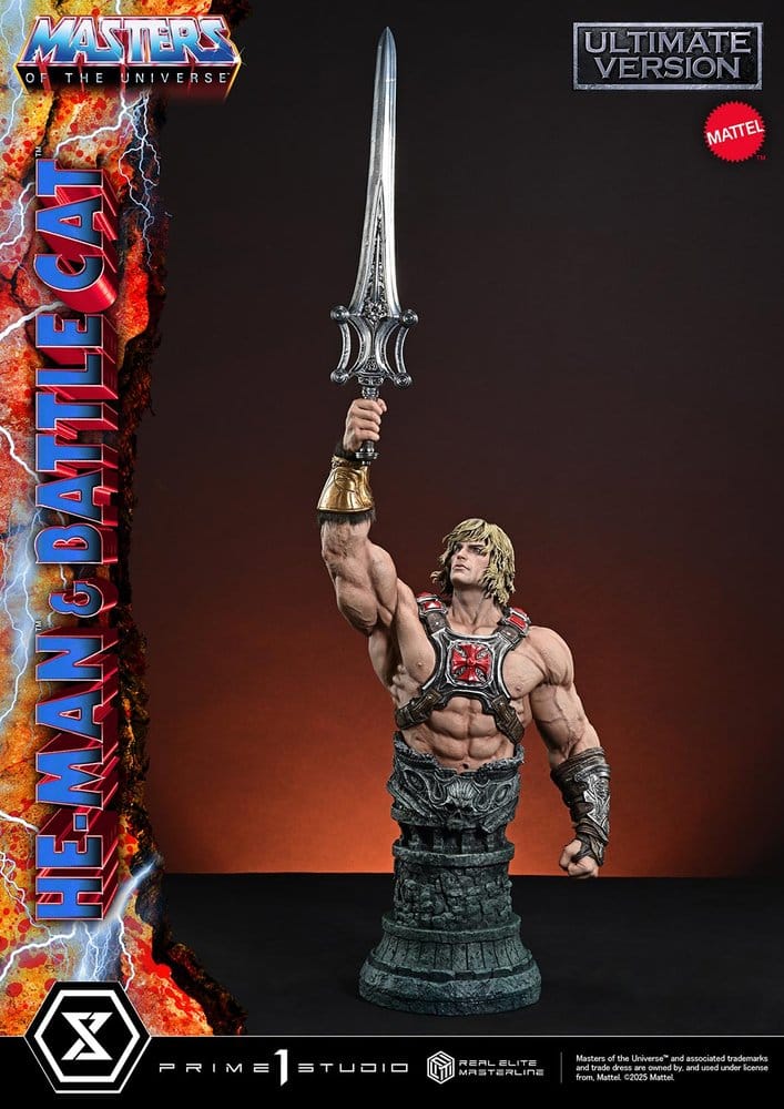 Masters of the Universe Real Elite Masterline Series Statue 1/4 He-Man & Battle Cat Ultimate Version 86 cm