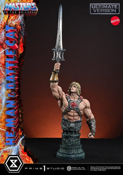Masters of the Universe Real Elite Masterline Series Statue 1/4 He-Man & Battle Cat Ultimate Version 86 cm