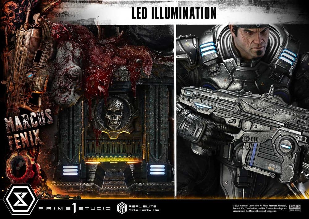 Gears of War: Reloaded Real Elite Masterline Series Statue 1/3 Marcus Fenix Ultimate Version 97 cm