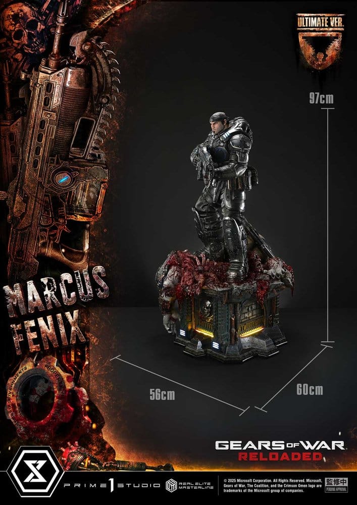 Gears of War: Reloaded Real Elite Masterline Series Statue 1/3 Marcus Fenix Ultimate Version 97 cm