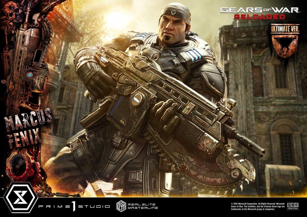 Gears of War: Reloaded Real Elite Masterline Series Statue 1/3 Marcus Fenix Ultimate Version 97 cm