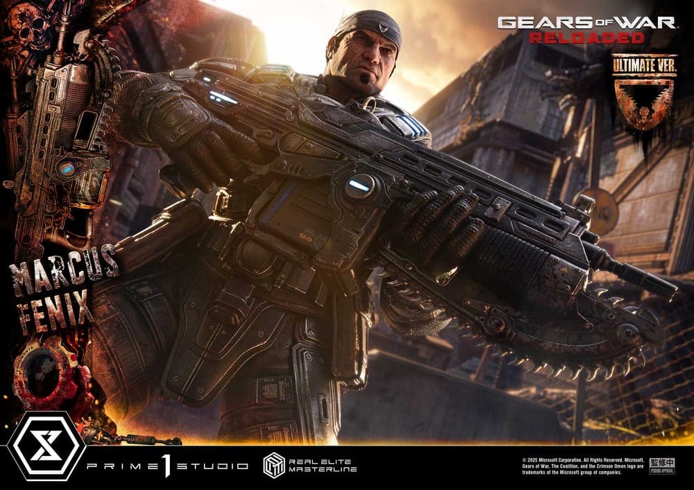 Gears of War: Reloaded Real Elite Masterline Series Statue 1/3 Marcus Fenix Ultimate Version 97 cm
