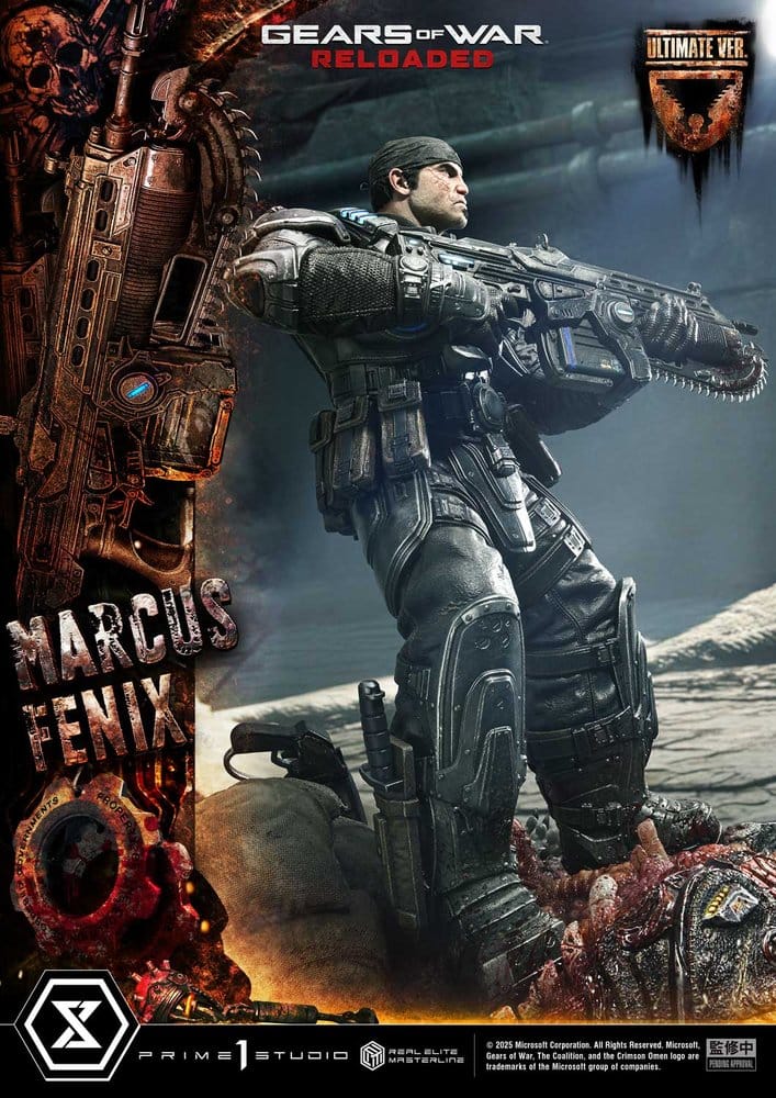 Gears of War: Reloaded Real Elite Masterline Series Statue 1/3 Marcus Fenix Ultimate Version 97 cm