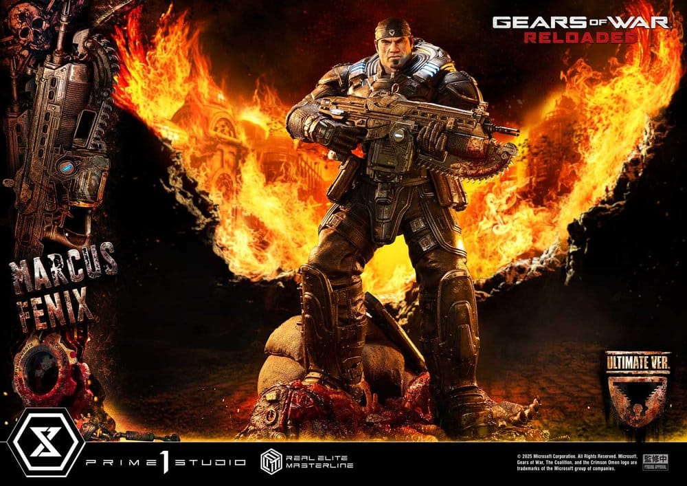 Gears of War: Reloaded Real Elite Masterline Series Statue 1/3 Marcus Fenix Ultimate Version 97 cm