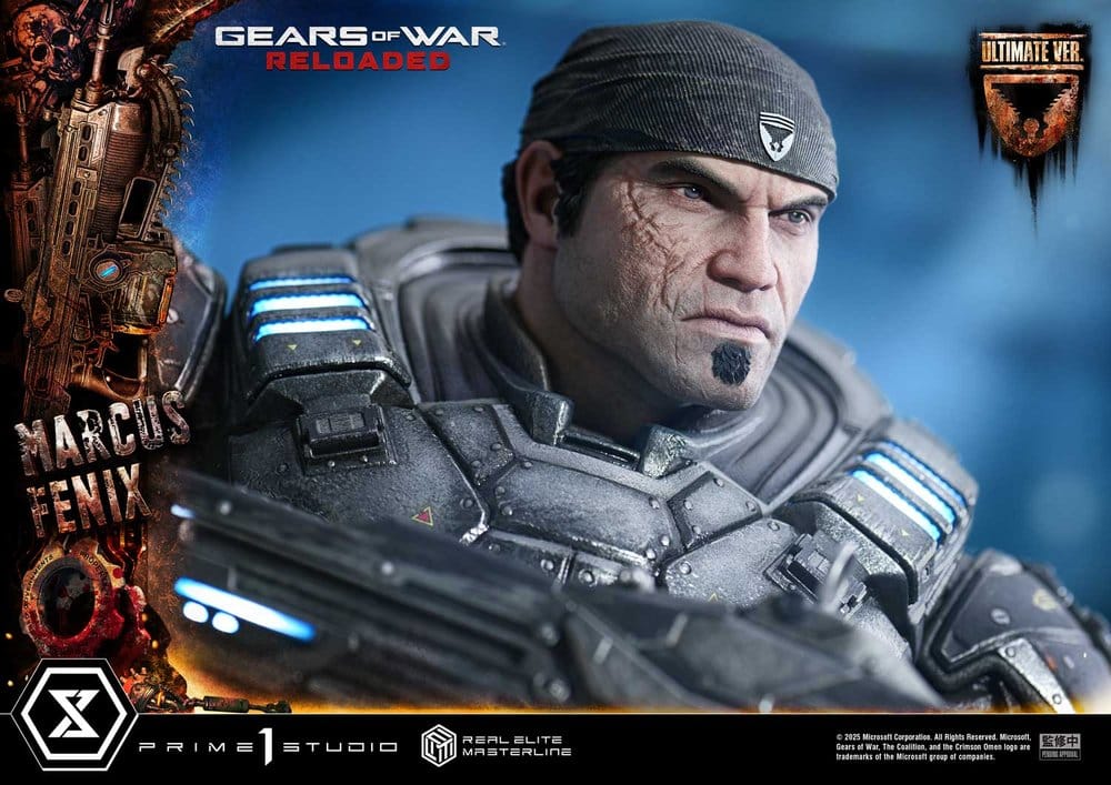 Gears of War: Reloaded Real Elite Masterline Series Statue 1/3 Marcus Fenix Ultimate Version 97 cm