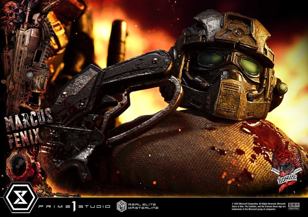Gears of War: Reloaded Real Elite Masterline Series Statue 1/3 Marcus Fenix Ultimate Bonus Version 97 cm