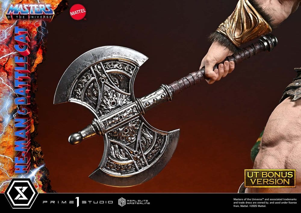 Masters of the Universe Real Elite Masterline Series Statue 1/4 He-Man & Battle Cat Ultimate Bonus Version 86 cm