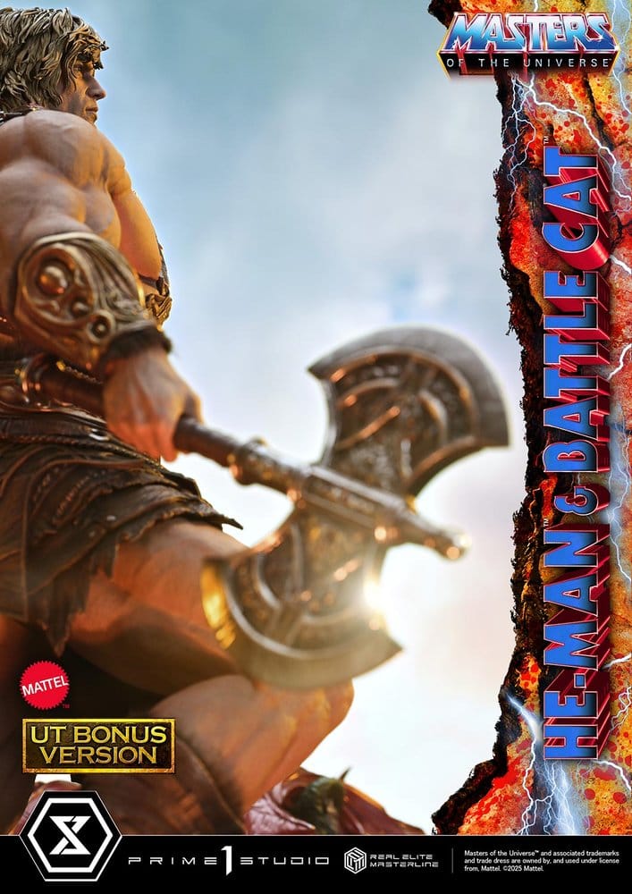 Masters of the Universe Real Elite Masterline Series Statue 1/4 He-Man & Battle Cat Ultimate Bonus Version 86 cm