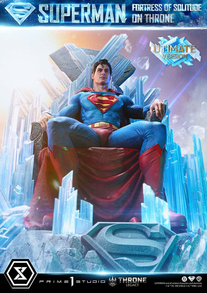DC Comics Throne Legacy Collection Statue Statue 1/4 Superman Fortress of Solitude on Throne (Design by Gabriele Dell'Otto) Ultimate Version 52 cm
