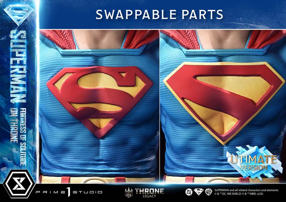 DC Comics Throne Legacy Collection Statue Statue 1/4 Superman Fortress of Solitude on Throne (Design by Gabriele Dell'Otto) Ultimate Version 52 cm