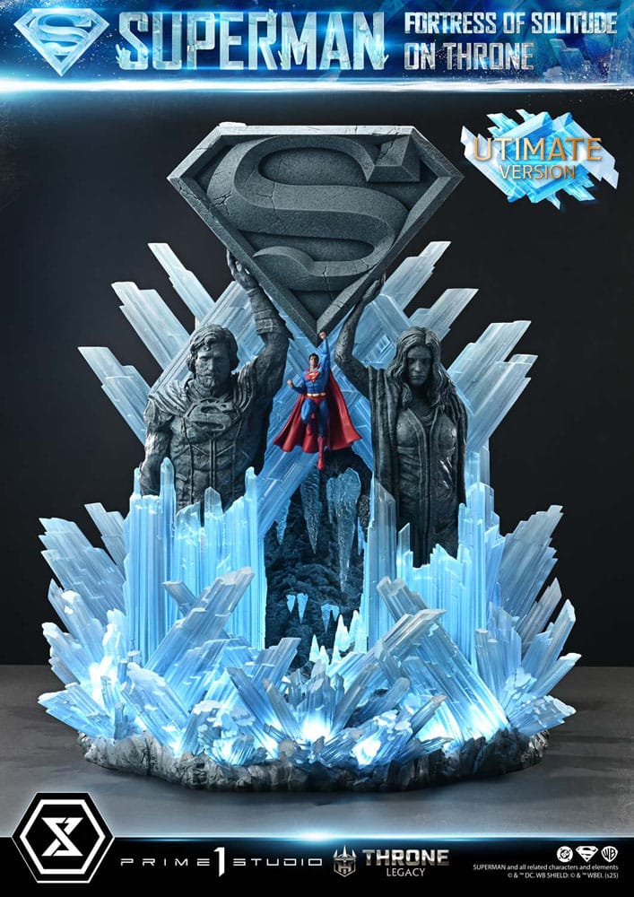 DC Comics Throne Legacy Collection Statue Statue 1/4 Superman Fortress of Solitude on Throne (Design by Gabriele Dell'Otto) Ultimate Version 52 cm