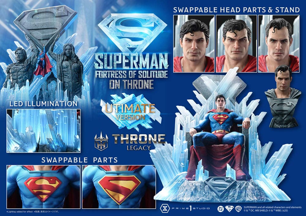 DC Comics Throne Legacy Collection Statue 1/4 Superman Fortress of Solitude on Throne (Design by Gabriele Dell'Otto) Ultimate Bonus Version