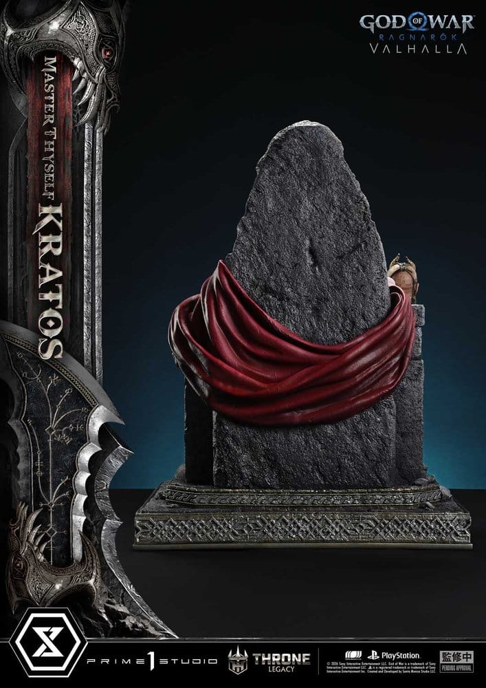 Throne Legacy God of War Series Statue 1/3 Ragnarok Master Thyself Kratos  67 cm