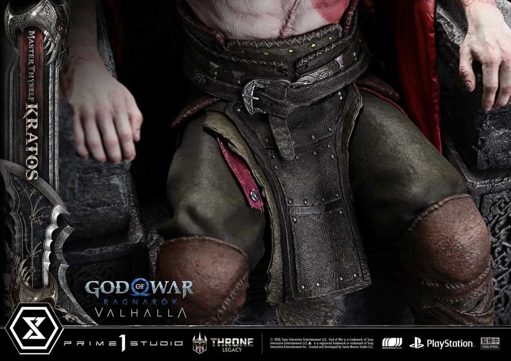 Throne Legacy God of War Series Statue 1/3 Ragnarok Master Thyself Kratos  67 cm