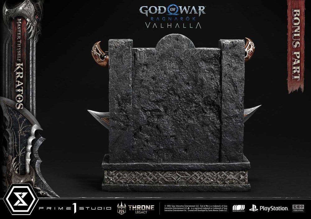 Throne Legacy God of War Series Statue 1/3 Ragnarok Master Thyself Kratos Bonus Version 67 cm