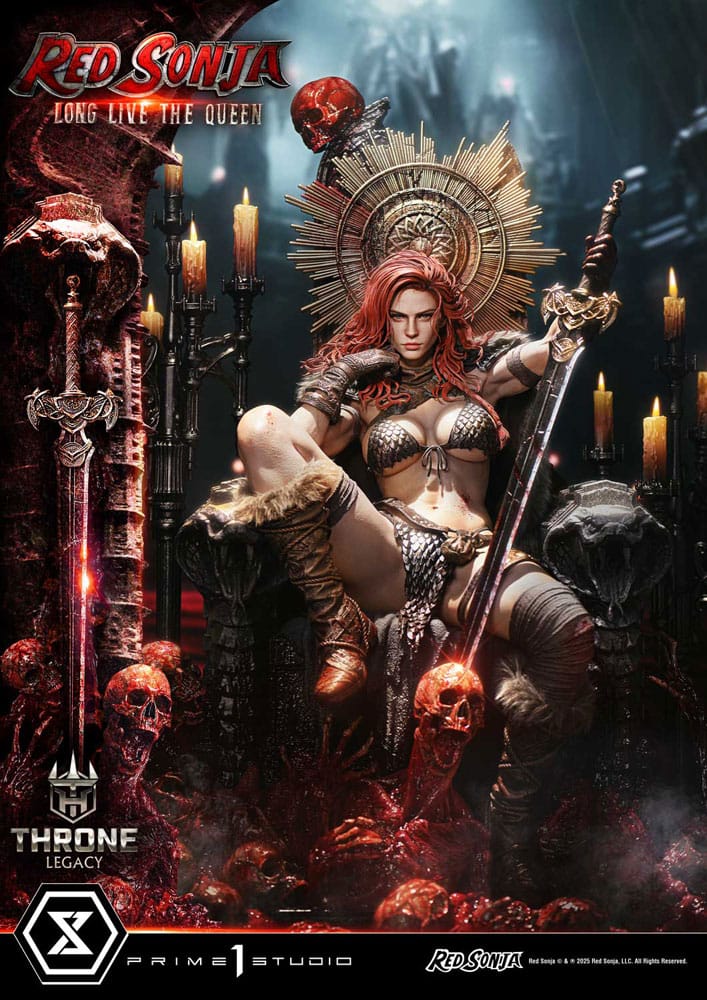 Red Sonja Throne Legacy Collection Statue Statue 1/3 Red Sonja: Long Live the Queen 77 cm