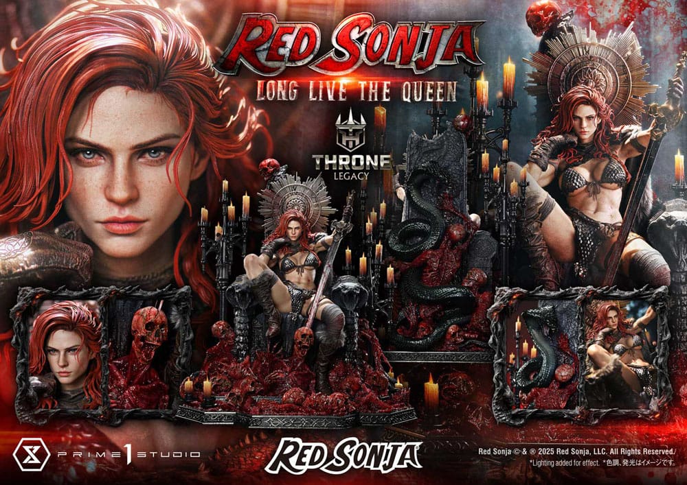 Red Sonja Throne Legacy Collection Statue Statue 1/3 Red Sonja: Long Live the Queen 77 cm