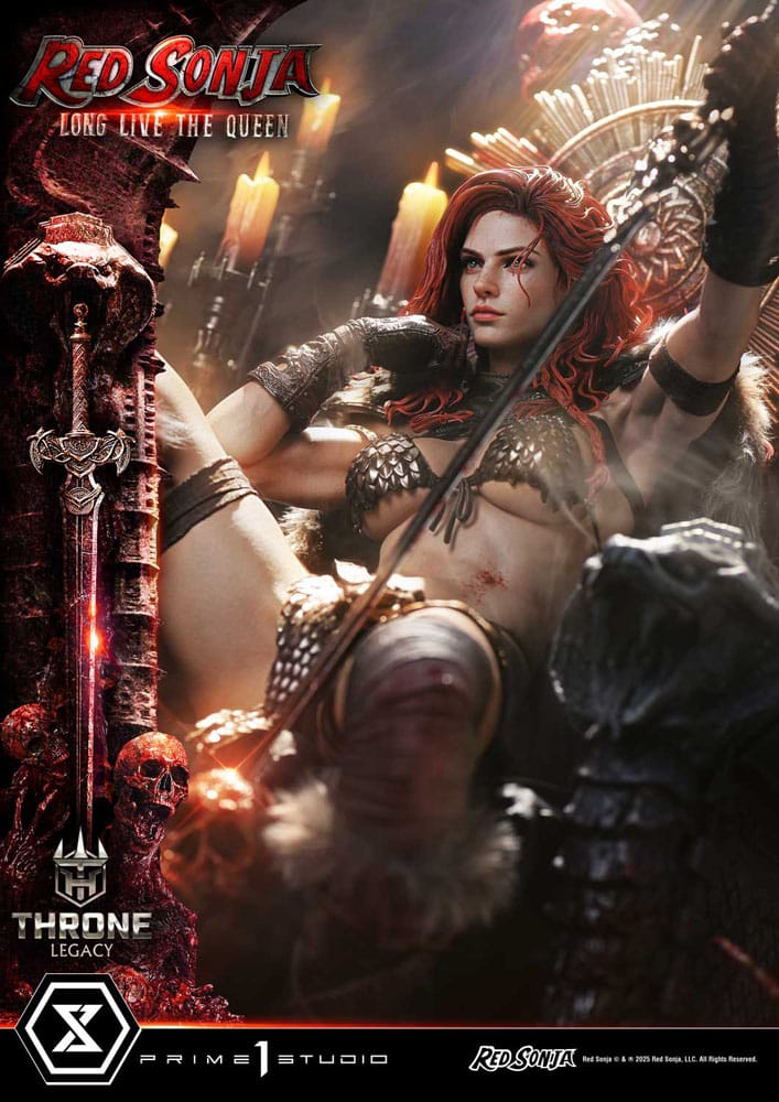 Red Sonja Throne Legacy Collection Statue Statue 1/3 Red Sonja: Long Live the Queen 77 cm