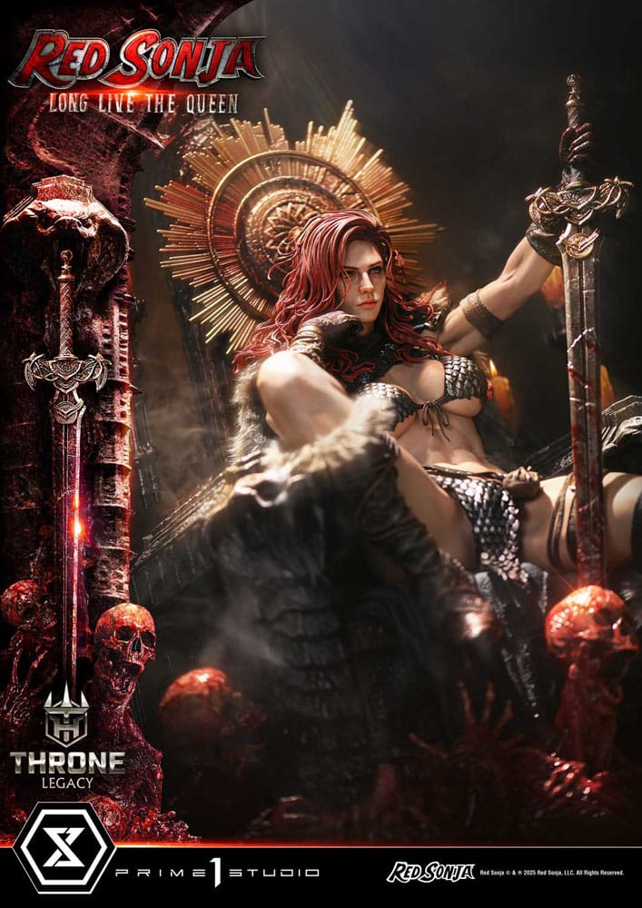 Red Sonja Throne Legacy Collection Statue Statue 1/3 Red Sonja: Long Live the Queen 77 cm