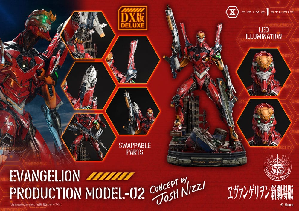 Rebuild of Evangelion Ultimate Diorama Masterline Series Statue Evangelion Production Model-02 (Concept By Josh Nizzi) Deluxe Bonus Version 73 cm