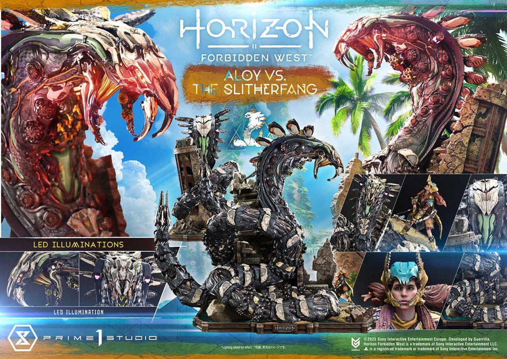 Horizon Forbidden West Ultimate Diorama Masterline Series Statue Aloy vs. The Slitherfang Bonus Version 82 cm