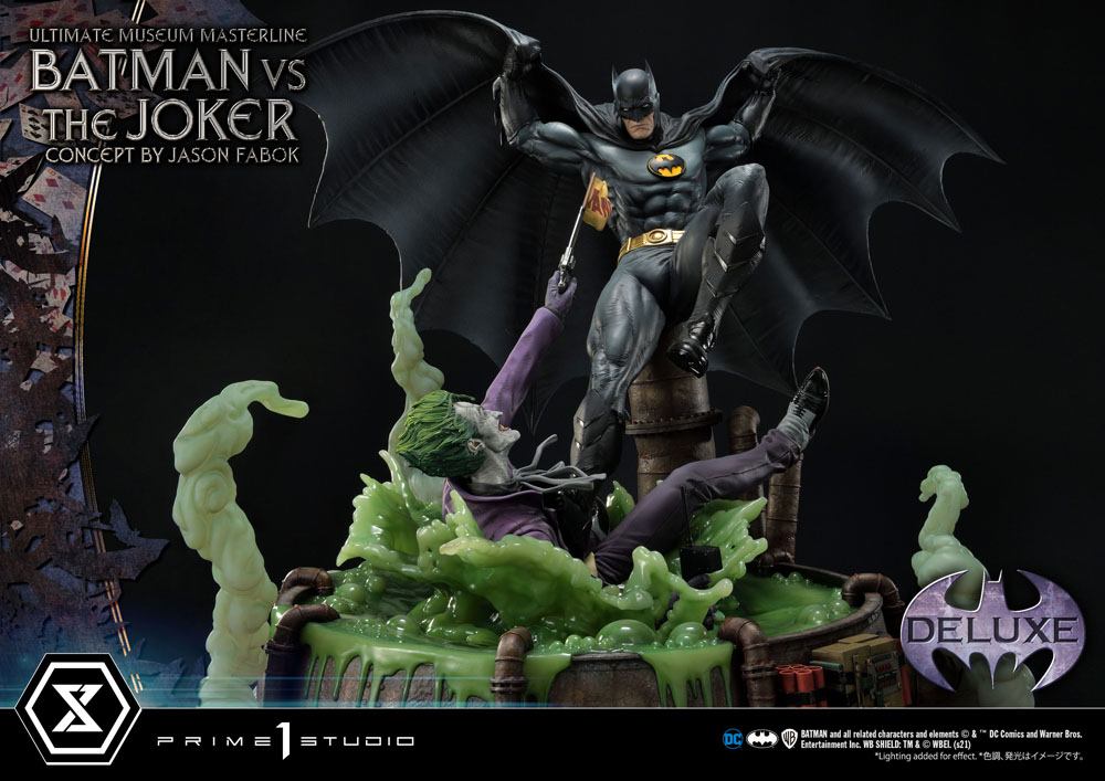 DC Comics Statue 1/3 Batman vs. The Joker by Jason Fabok Deluxe Bonus Version 85 cm