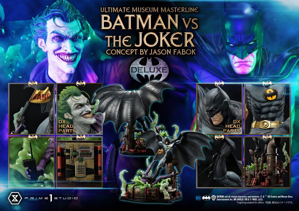 DC Comics Statue 1/3 Batman vs. The Joker by Jason Fabok Deluxe Bonus Version 85 cm