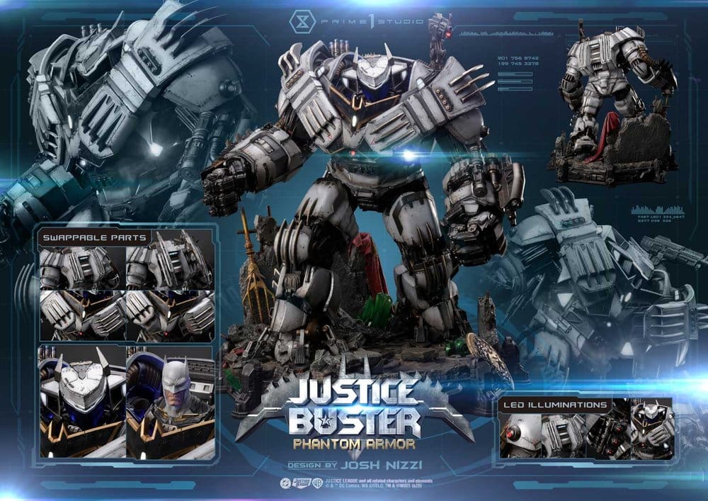 DC Comics Ultimate Museum Masterline Statue Justice Buster: Phantom Armor (Design By Josh Nizzi) 88 cm