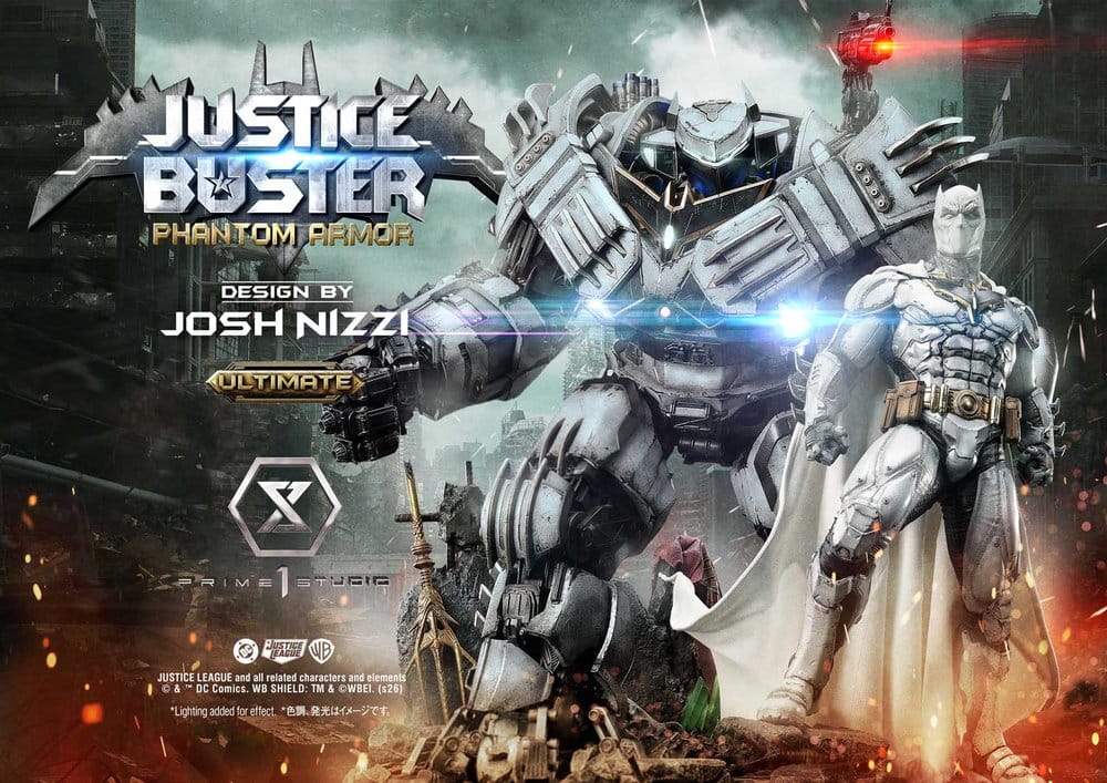 DC Comics Ultimate Museum Masterline Statue Justice Buster: Phantom Armor (Design By Josh Nizzi) Ultimate Bonus Version 88 cm