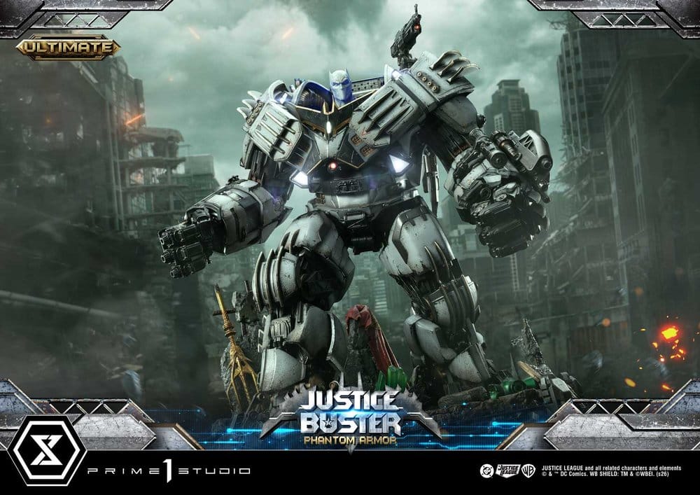 DC Comics Ultimate Museum Masterline Statue Justice Buster: Phantom Armor (Design By Josh Nizzi) Ultimate Bonus Version 88 cm
