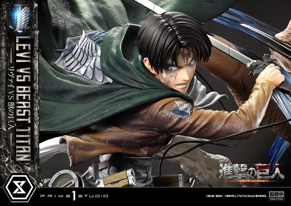 Attack on Titan Ultimate Premium Masterline Series Statue 1/4 Levi Versus Beast Titan 73 cm