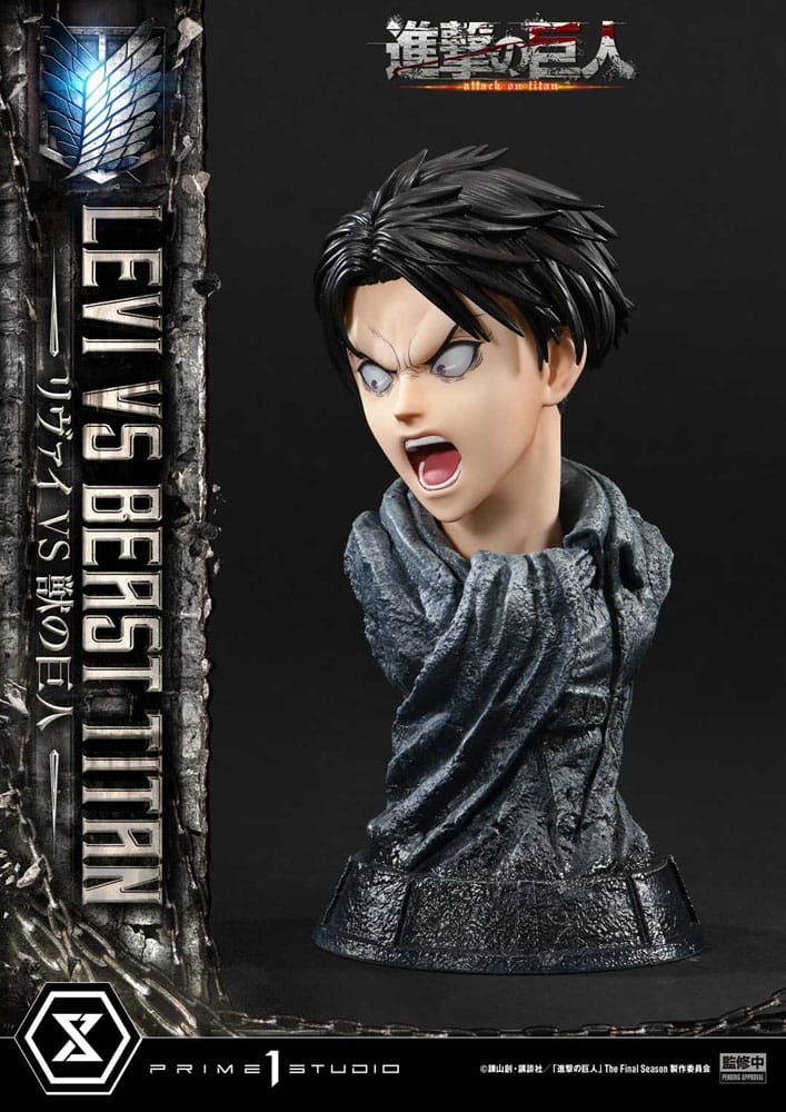 Attack on Titan Ultimate Premium Masterline Series Statue 1/4 Levi Versus Beast Titan 73 cm