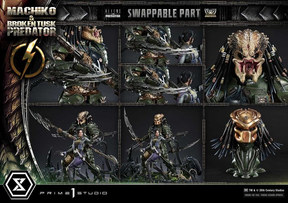 Aliens vs. Predator (Comic) Ultimate Premium Masterline Statue 1/4 Machiko & Broken Tusk Predator DX Bonus Version 84 cm