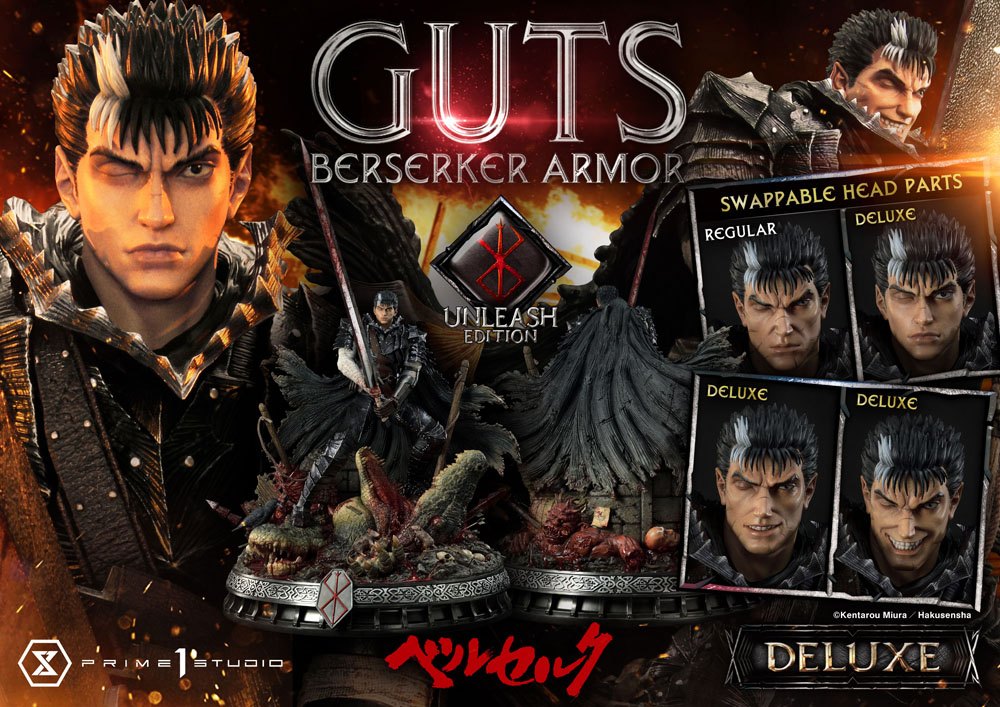 Berserk Statue 1/4 Guts Berserker Armor Unleash Edition Deluxe Version 91 cm - Damaged packaging