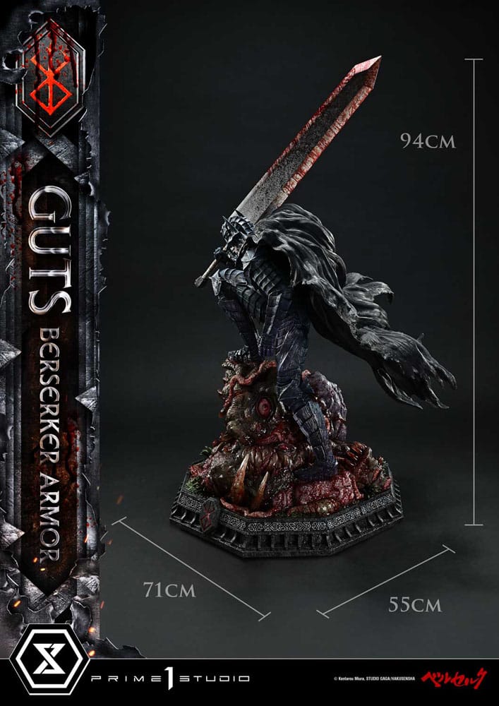 Berserk Ultimate Premium Masterline Series Statue 1/4 Guts, Berserker Armor Grunbeld vs. Guts 94 cm