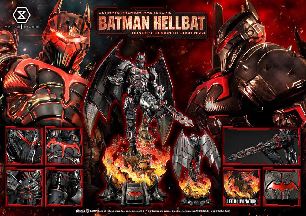 Batman Ultimate Premium Masterline Series Statue Hellbat Concept Design by Josh Nizzi Regular Version 76 cm