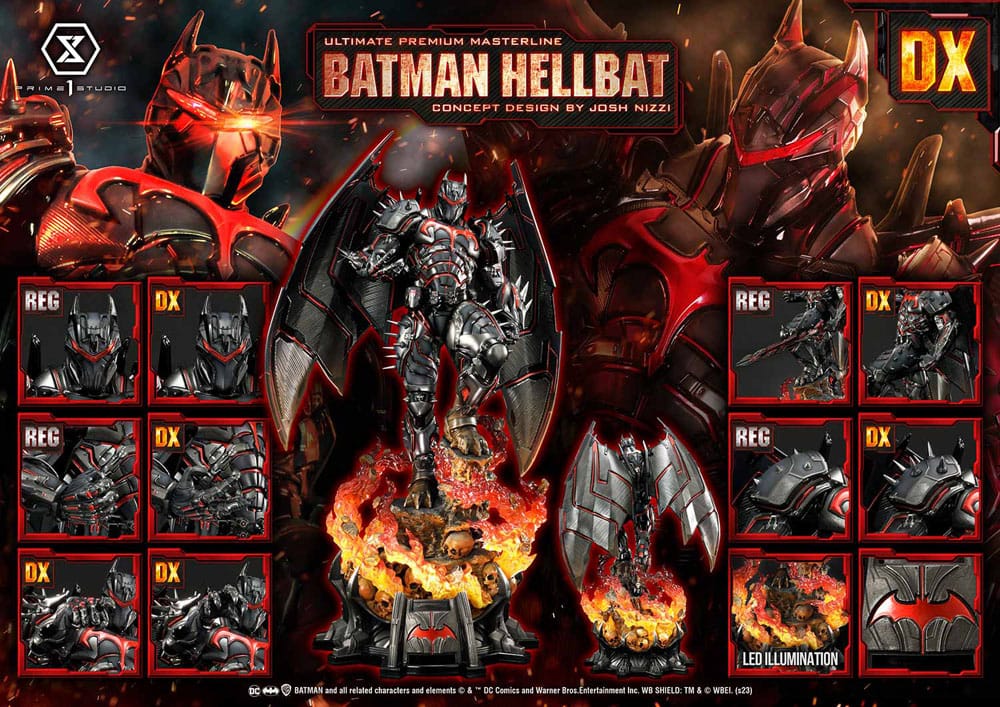 Batman Ultimate Premium Masterline Series Statue Hellbat Concept Design by Josh Nizzi Deluxe Version 76 cm