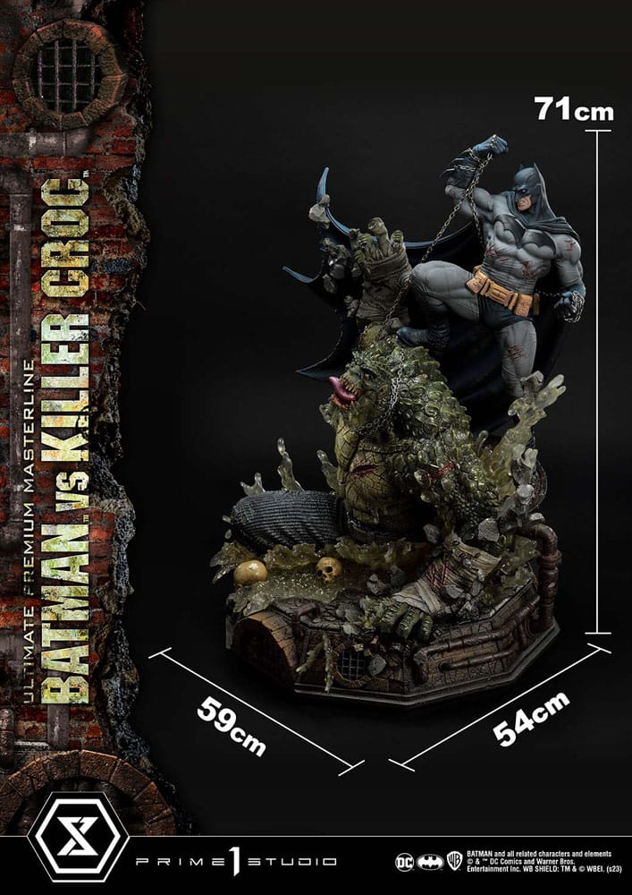 Batman Ultimate Premium Masterline Series Statue Batman Versus Killer Croc 71 cm