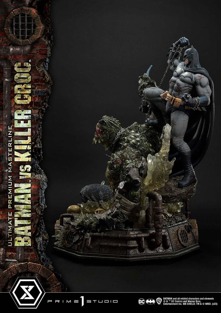 Batman Ultimate Premium Masterline Series Statue Batman Versus Killer Croc 71 cm