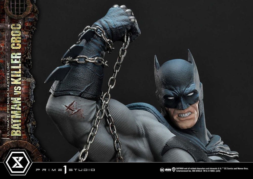 Batman Ultimate Premium Masterline Series Statue Batman Versus Killer Croc 71 cm