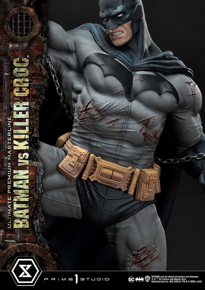 Batman Ultimate Premium Masterline Series Statue Batman Versus Killer Croc Deluxe Version 71 cm